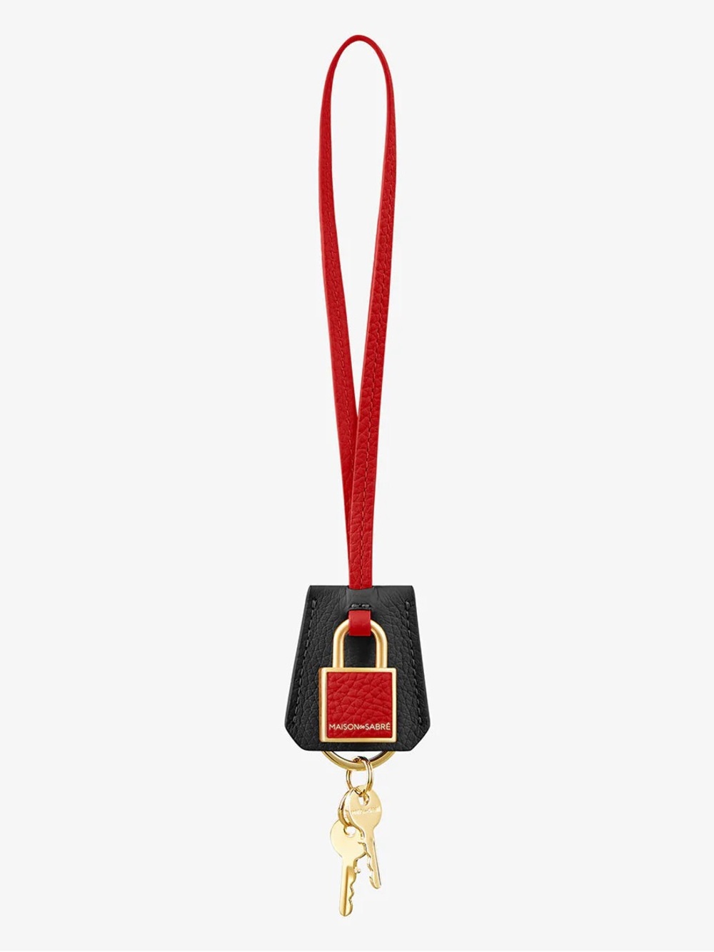 The SABRÉMOJI Padlock Charm by Maison de Sabré – Rouge Noir | NWT